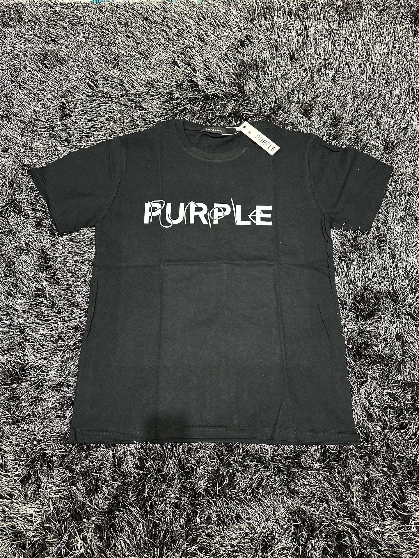 Purple Brand Graphic Logo Shirt - Black/White